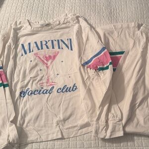 Martini Social Club Graphic pajama set